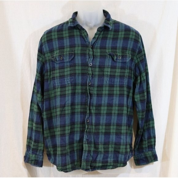 Woolrich Green Plaid Long Sleeve Button Up Shirt XL - Picture 1 of 10